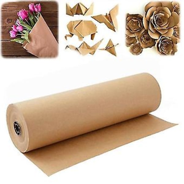 30 Meter Brun Kraft Omslagspapper Rulle För Bröllop Födelsedagsfest Presentinslagning Paketpackning A
