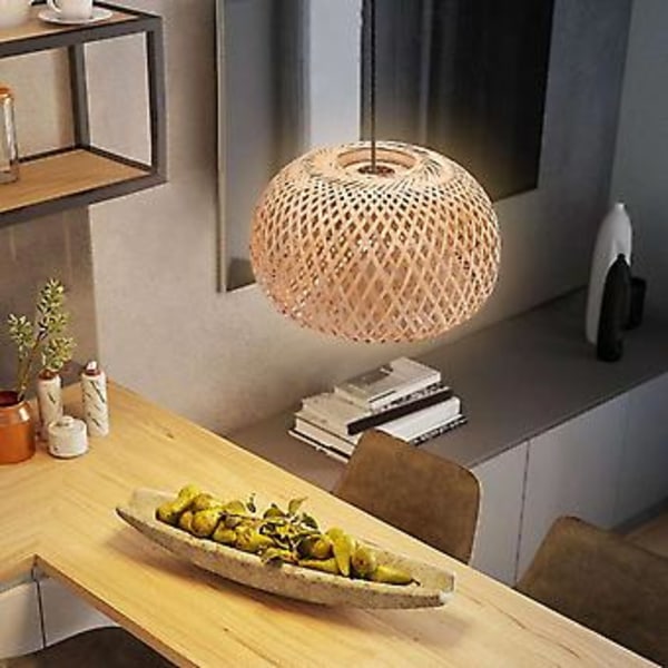 Bambusflet Hade Dobbelt Lag Bambuslampe