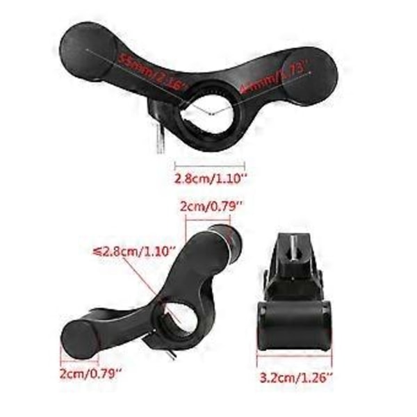Sykkel Hodelykt Speedometer Sykkel Feste V-Formet Dobbel Bar Brakett Styrefeste Forlenger