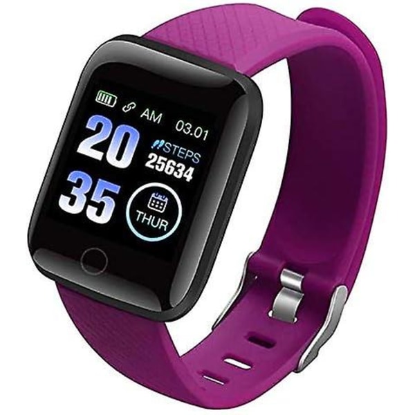 116 Plus vattentät watch med puls- och blodtrycksdisplay, färgskärm Fitness tracking smartwatch