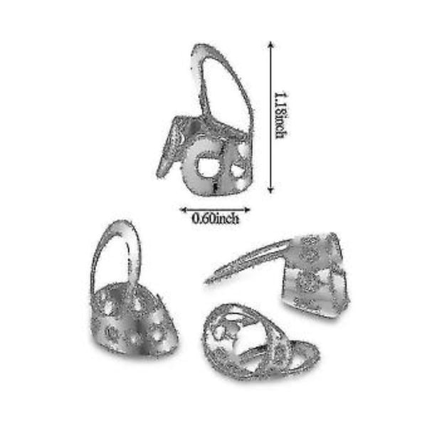 12 st Gitarr Fingerplektrum, Justerbara Metall Finger- och Tumplektrum för Gitarr, Banjo, silver