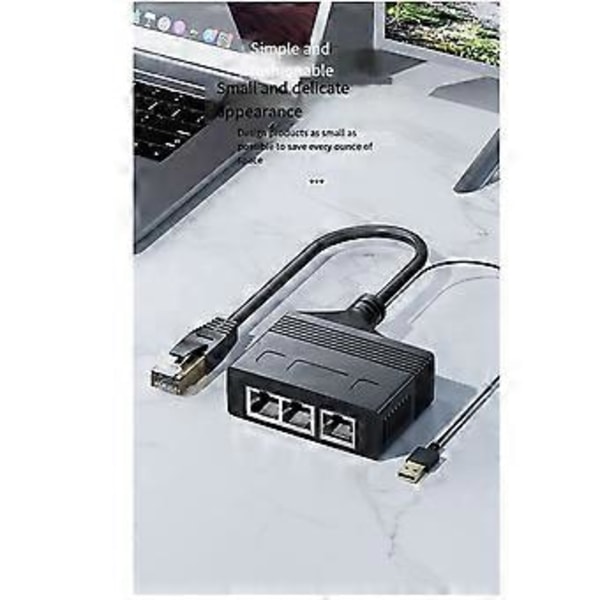 Rj45 Nettverks Splitter Adapter Hann 1 Dra 3 1000Mbps Høyhastighets Grensesnitt Nettverksdistributør Adapter