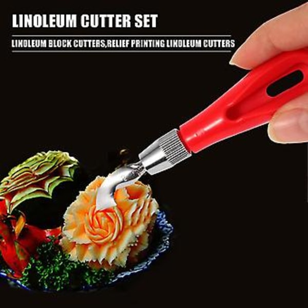 Linoleumsnittset, 2 set kompatibla för linoleumsnitt och hantverk, DIY-hantverk