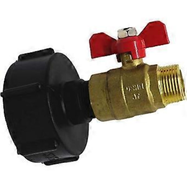 IBC Tank Uttak Kran Adapter, Messing Kuleventil Grov Gjenge Messing Kran IBC Tank Slangekobling Erstatningsventil, For Hage Terrasser T (d-4-)