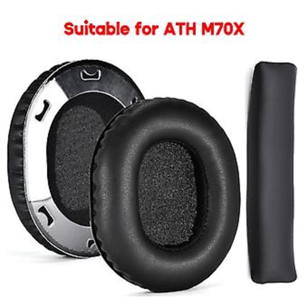 Åndbare ørepuder hovedbøjle puder til ATH-M70X headsets ørepuder ørekopper