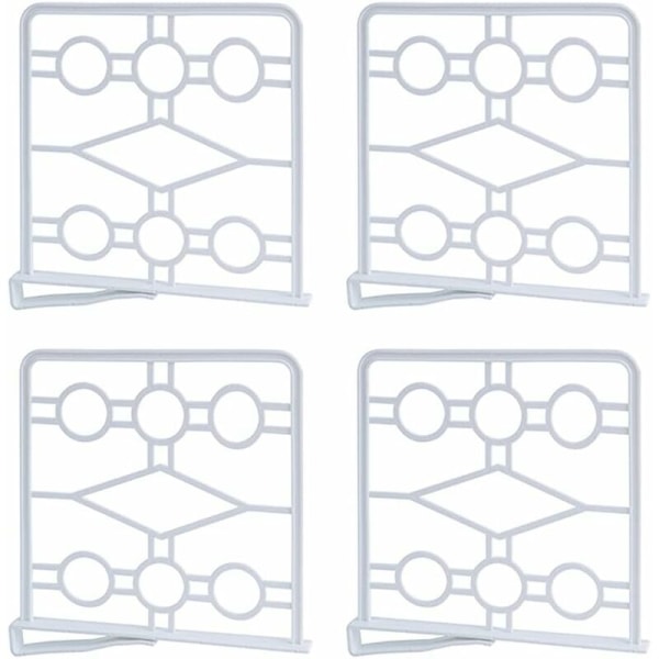 4 stk skillevegger for skap, skillevegger i plast, praktiske skillevegger, skillevegg for garderobe, skillevegger med klips