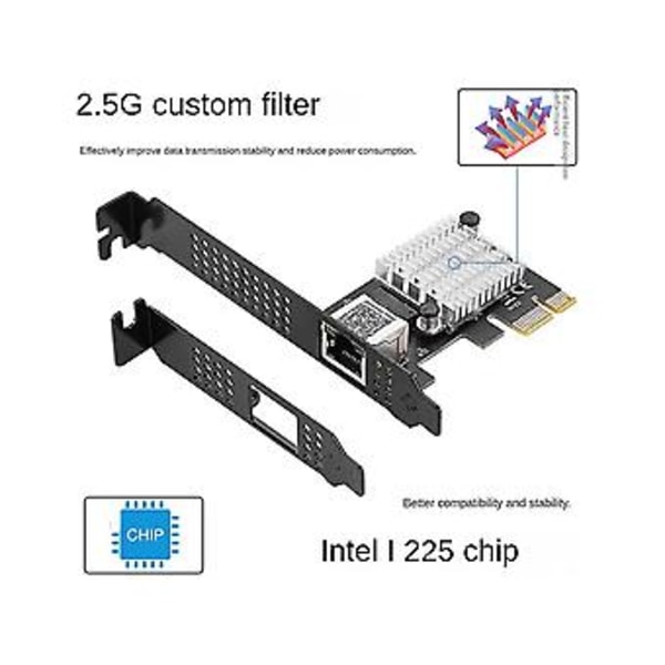 2.5g Single Port Gigabit Lan Port 2500m Desktop Server Gaming Gaming Lan Io-pce225-