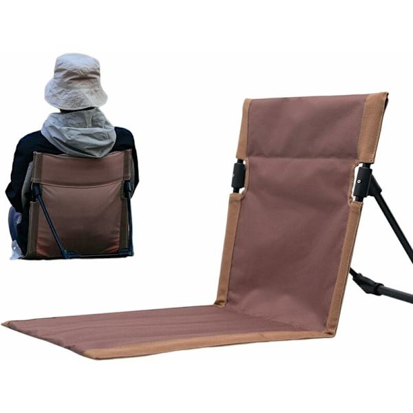 Fällbar strandstol, hopfällbar strandstol för utomhusbruk, resestol, stöd kudde strand solstol ryggstöd, lämplig för camping