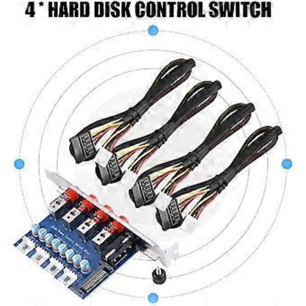 HDD Strømstyringskontakt Harddisk Vælger SATA Drev Switcher til Stationær PC Computer