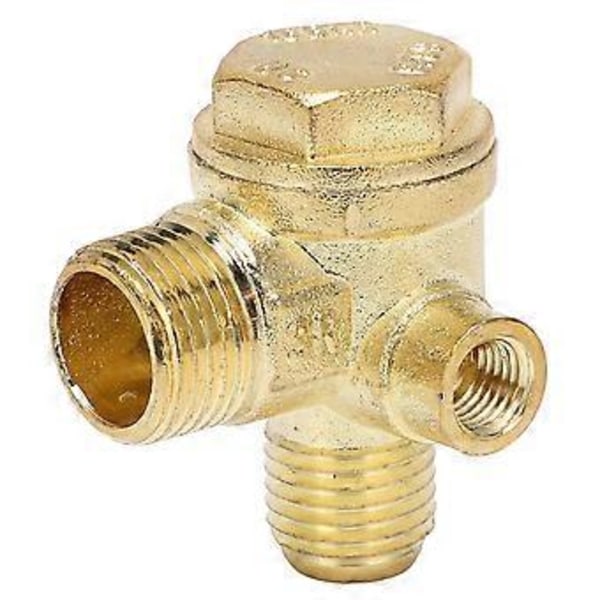 3st Backventil 3-vägs Mässing Luftkompressor Gänga Central Pneumatisk Tillbehör 8mm 16mm 14mm
