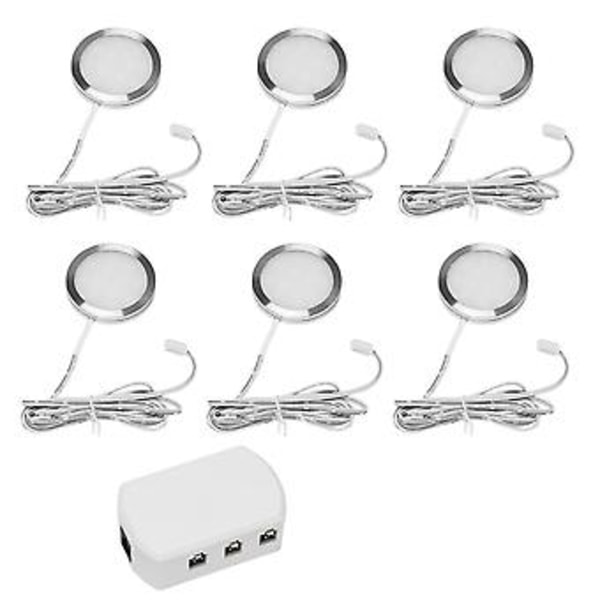 6 st Dc12v 2.5w Led Down Light Kabin Taklampa Husvagn Camper Bil Rv Kallvitt Ljus 6000k