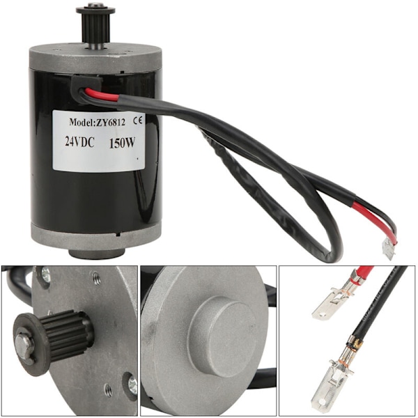 ZY6812 24V 150W Børstemotor Elektrisk Kædetandhjul Permanent Magnet DC Kædetand