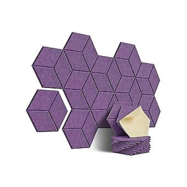 12 stk. - Acoic Panel Hexagon Y-linjet Lydpanel Høj Densitet
