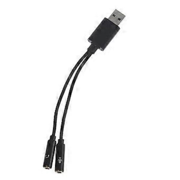 Uros - 2 Dual 3,5 mm Jack Naaras Kuuloke Mikrofoni Audio Adapteri Aux Muuntimella