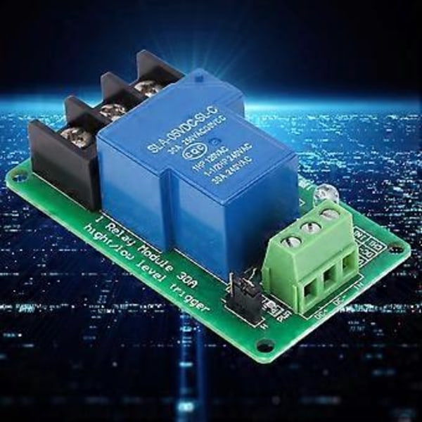 Relämodul 1 Kanal med Optokopplarisolering Stöd Hög och Låg Nivå Trigger Switch 30A5V