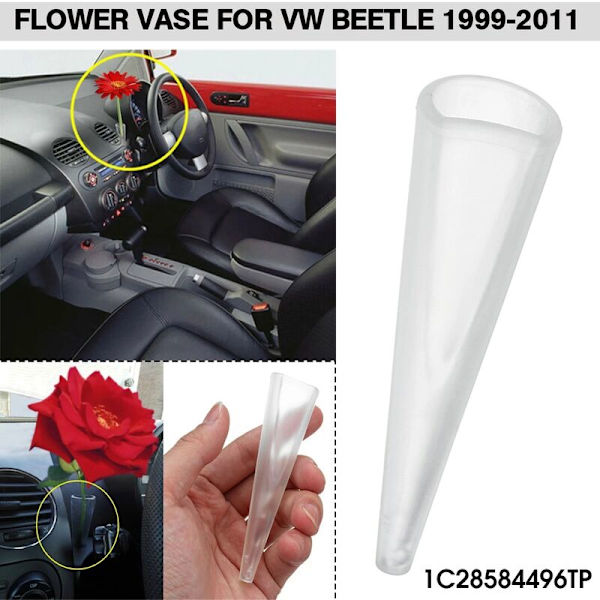 1C28584496TP Bil Blomma Vas Hållare Instrumentbräda Prydnader Dekor för 1999-2011 1C28584496TP RHD