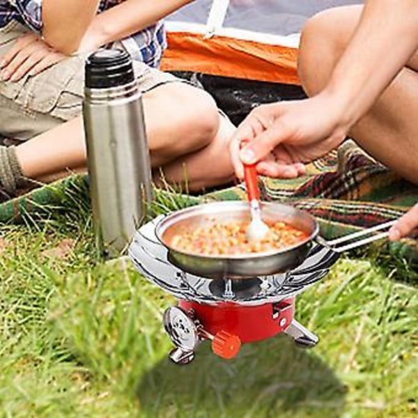 Camping Stove Bærbar Ryggsekk Komfyr, Vindtett Gasskomfyr Brenner Med Piezo-tenning Og Justerbar Ventil, Lettvekt For Utendørs Vandring C (d-4-)
