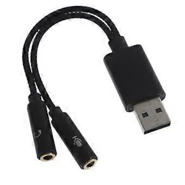 Uros - 2 Dual 3,5 mm Jack Naaras Kuuloke Mikrofoni Audio Adapteri Aux Muuntimella