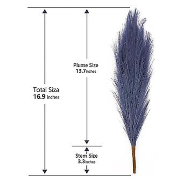 Pampasgræs 12 stk. 45 cm, Kunstig Pampasgræs Pampas R, Kunstig Pampasgræs Sho