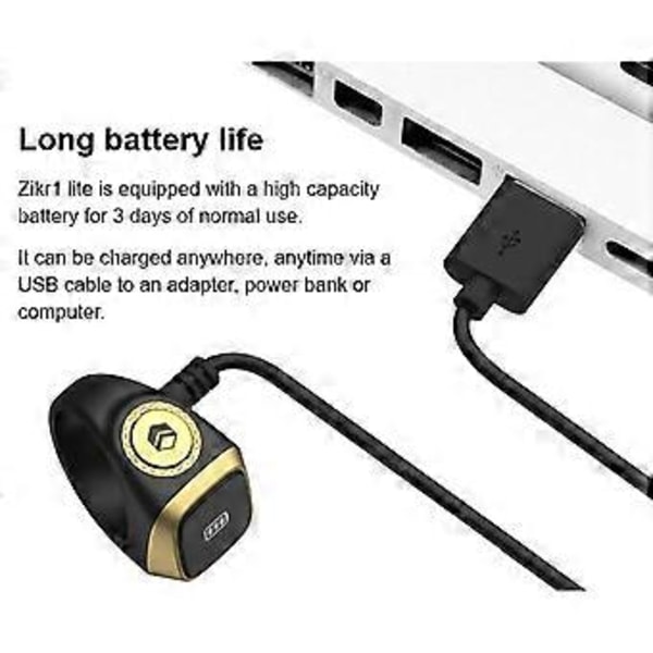 Bluetooth-kompatibel Bærbar Digital Smart Teller Ring Reset Finger