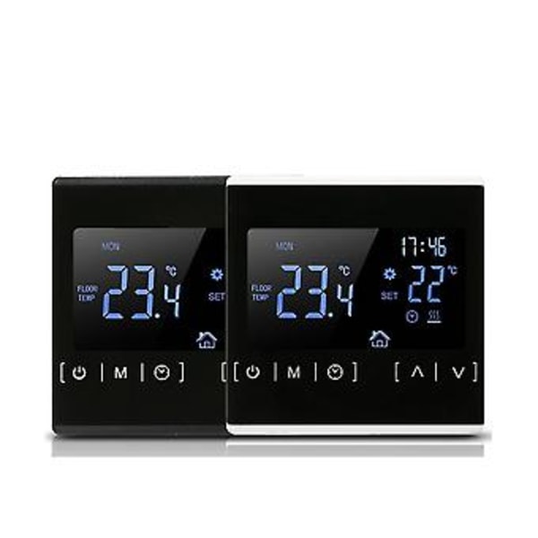 Lcd Kosketusnäyttö Tat Ohjelmoitava Sähköinen Lattialämmitysjärjestelmä Termostaatti Ac 85-250v(bl