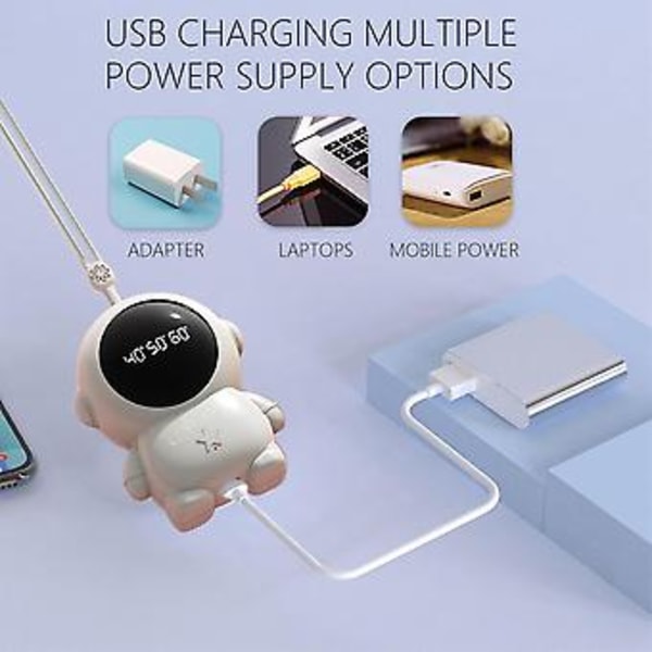 Spaceman Kannettava Käsienlämmitin, USB Digitaalinäytöllä ja 3 Lämpöasetuksella