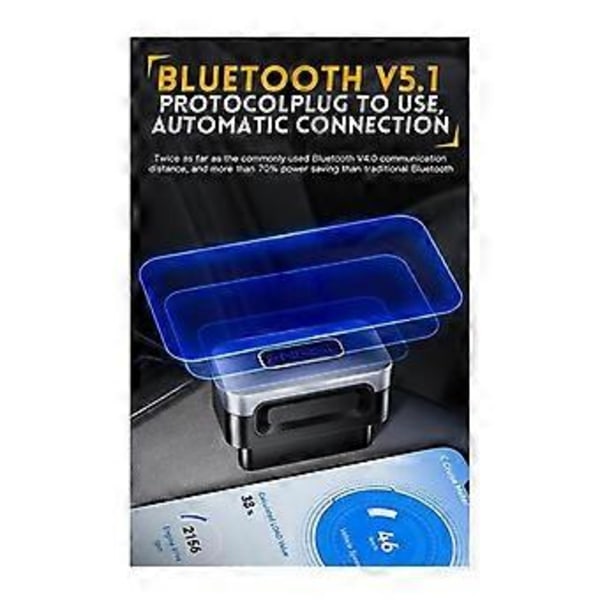 FD10 Bil OBD2 Scanner Felkodsläsare Rensa Fel OBD Diagnostikverktyg för IOS Android BT 5.1 Check Engine Light Bilreparation