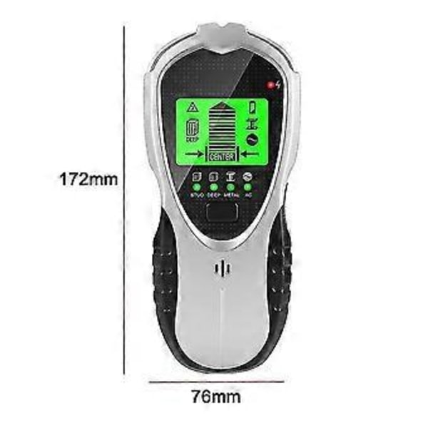 Kabel Finder Vægscanner Detektor 4 I 1 Multifunktionel Med LCD Display Lydalarm, Metal Detektor