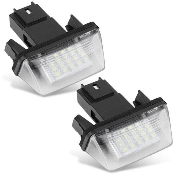 2 kpl vasemman ja oikeanpuoleinen 18 LED-auton rekisterikilven valolamppu C3 2002-2009 / BERLINGO / 306 307 406 5008..