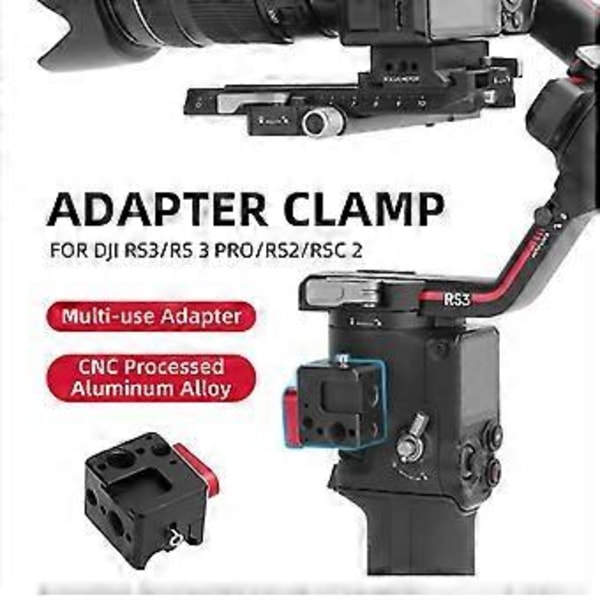 Monteringsplate Klemme Monitorholder m/ 1/4 gjenge 3/8 lokaliseringshull for DJI RS 2/ RSC 2/ RS 3/ RS 3 Pro Gimbal Tilbehør