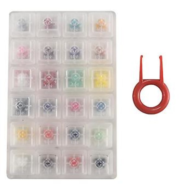 24 S Ses Er Med Akrylbase Blank Keycaps For Mekanisk Kailh Box