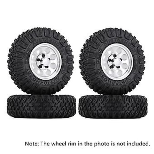4 stk. 85 mm 1,55 tommer gummihjul dæk til 1/10 Rc Crawler bil Axial Jr Rc4wd D90 Tf2 Cc01 Lc70