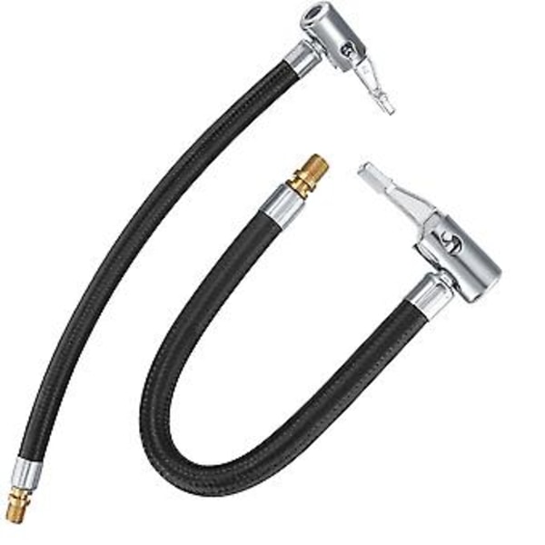 2 Dekkoppblåser Pumpe Slange, 35cm Sykkel Slangeventil Oppblåser Slange, Bil Dekk Adapter, Bil Luft Gummi Ygde-2708, Svart, One Size