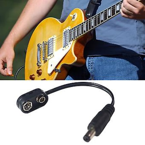 9V Batteriklämma Konverterare Gitarr Effektpedal Batteri Strömförsörjning Adapter