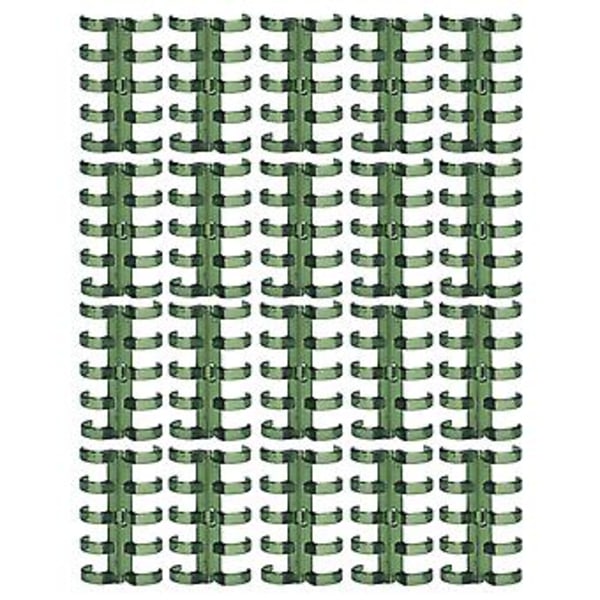 20 stk. grønne binderinge: Segmenteret design til at holde 60 ark, 11 mm tykkelse