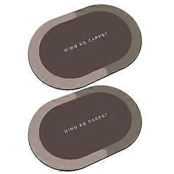 Diatom Mud Blød Absorberende Måtte Badeværelsesindgang Skridsikker Gulvmåtte Badeværelsesfodmåtte Toiletindgang Tæppe Kaffefarve