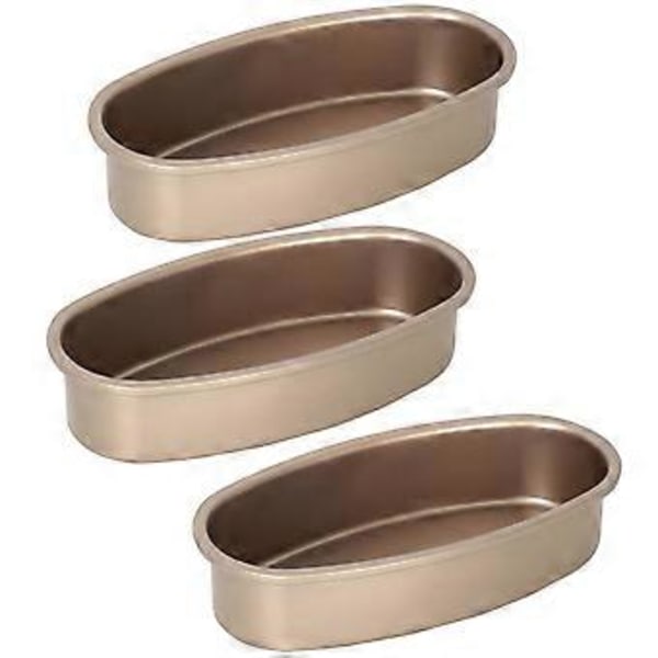 3 Delar Non-Stick Oval Form Kakform Cheesecake Limpa Brödform Bakplåt för Ugn och Bakning