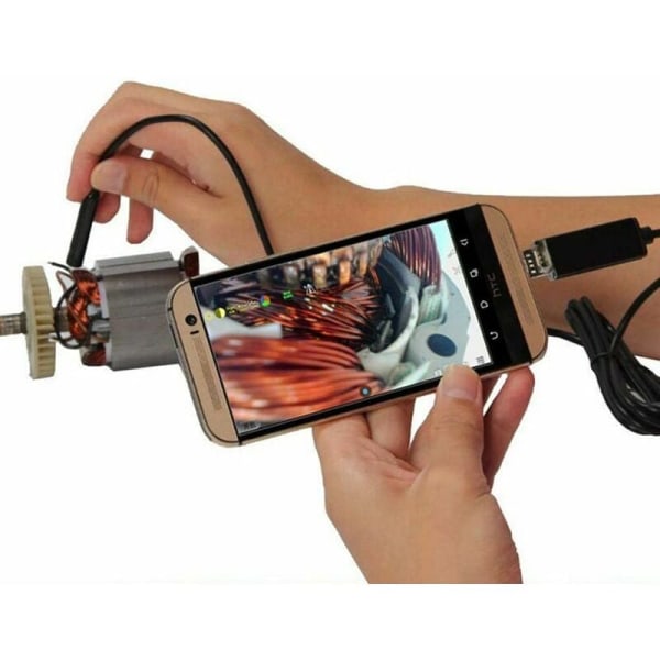 3-i-1 endoskopinspeksjonskamera, industrielt endoskopkamera, HD-kamera, 7 mm vanntett objektiv, slange-endoskop - 6 LED-lys, 3 i 1