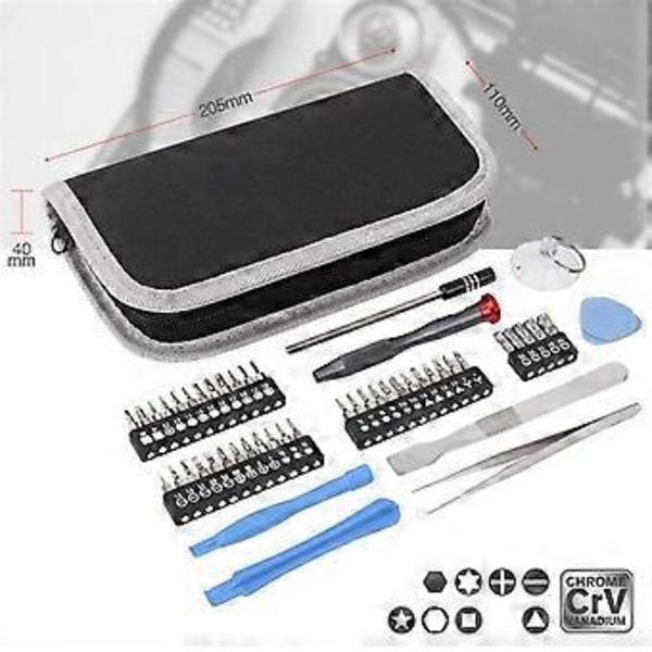 49 Delar Mobiltelefon Reparationsverktyg Set-Blomformad Triangulär Precisionsskruvmejsel Set