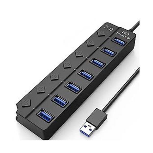 S Hub3.0 Splitter Hub Port Expander Usb Datamaskin Splitter 7 Port 3.0 Hub