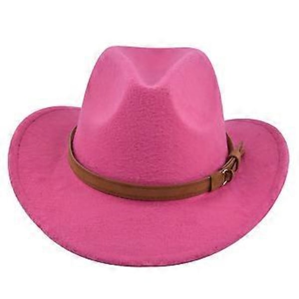 Klassisk cowboyhat retro jazzhat national stil uld top hat messing filthat retro imitation fårehat cowboyhat