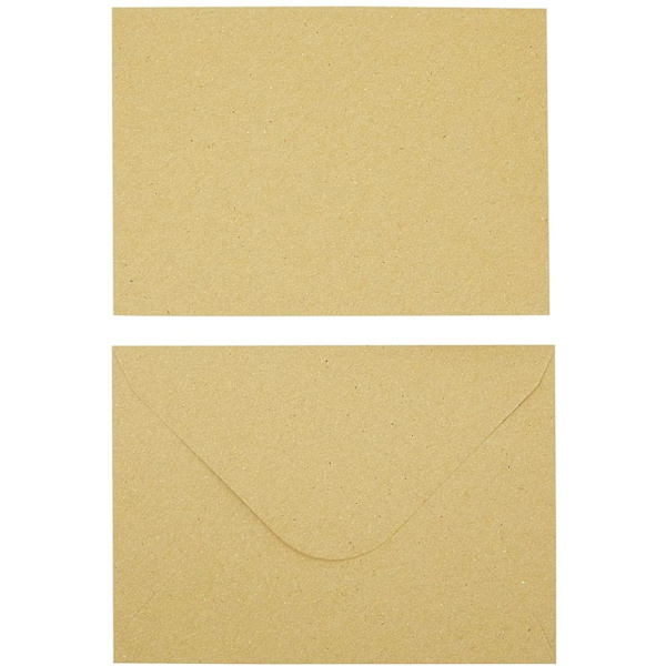 4x6 Kraftpapperskuvert för babyshower, födelsedagsfest, bröllopsinbjudningar (4,6 x 6,3 tum 50-pack)