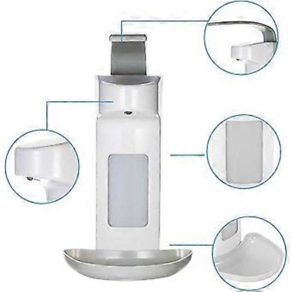 Desinfektionsdispenser med droppbricka, Praktisk dispenser för desinficerande lösningar
