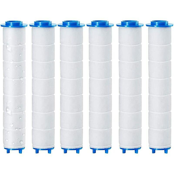 6 stycken duschhuvud universellt utbytbart filter, negativ jon duschfilter