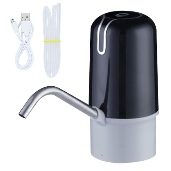 Portable Electric Water Dispenser With Usb Charging For Universal Bottles, Fast Pumping In Black