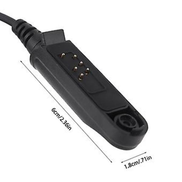 Holdbart luftakustisk rørheadset til BaoFeng UV-9R 9700 A-58 Walkie Talkie