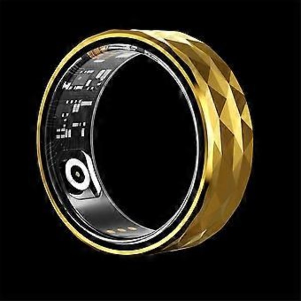 R12M Smart Ring Mænd Kvinder Puls og Multi-Sportstilstand Fitness Ring IP68 Søvnmonitor Smart Ring 20 19,8 mm Guld