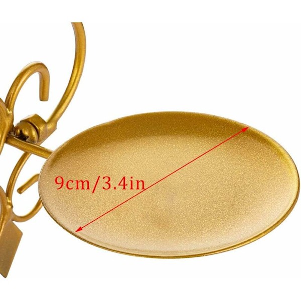 Set med 2 ljusstakar Tealight Ljusstake Vägg Ljusstake Väggmonterad Metall, Ljusstake för Vägg Sovrum Badrum Vardagsrum Deko