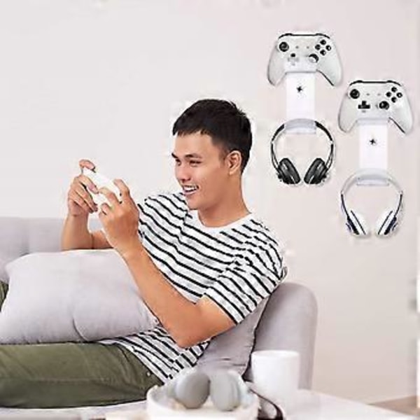 Väggmonterat spelkontrollfäste Hörlursställ för PS3//PS5