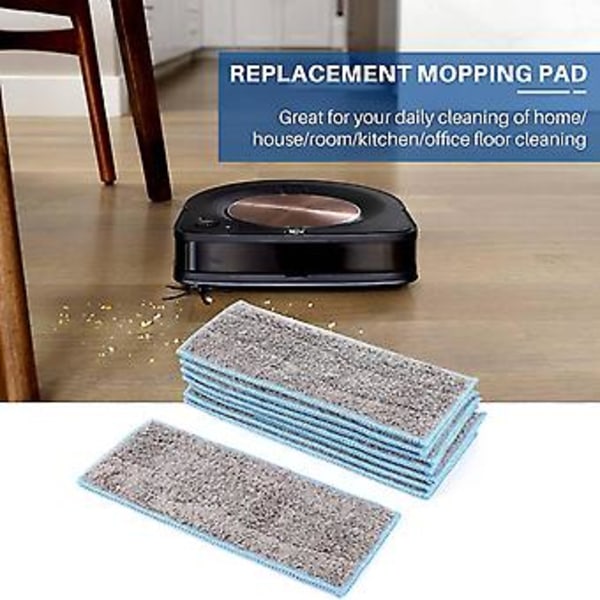 8 Pakk Vaskbare og Gjenbrukbare Moppeputer Kompatible med I Braava Jet M6